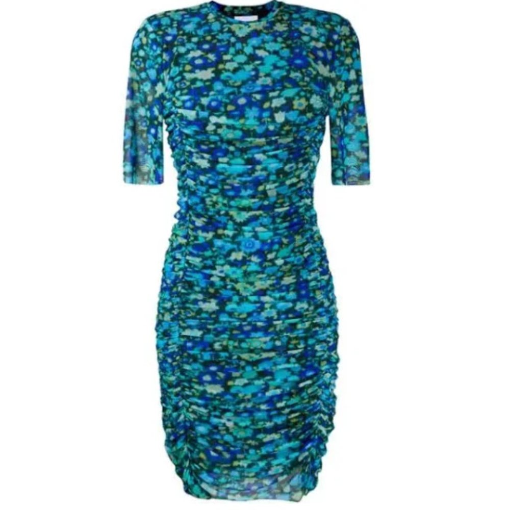 Ganni Floral Mesh Dress